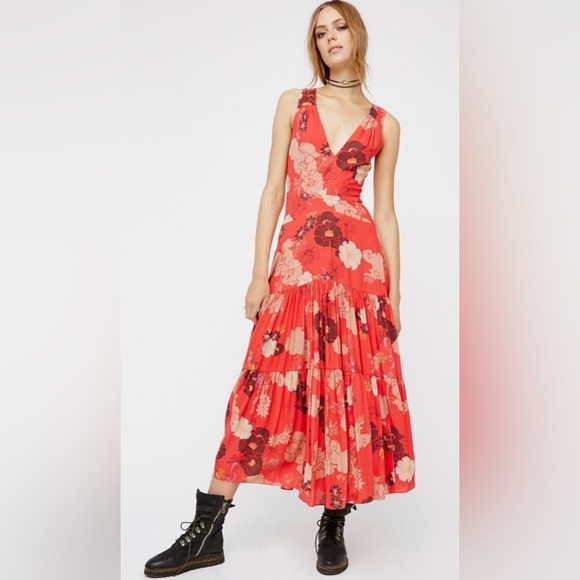 Free People Dresses & Skirts - Free People Sure Thing Printed Maxi Dress